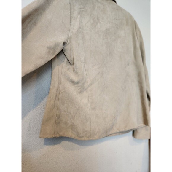 Sonoma Button Up Suede Shirt Women's Large Long Sleeve Beige Adults L - Picture 8 of 13